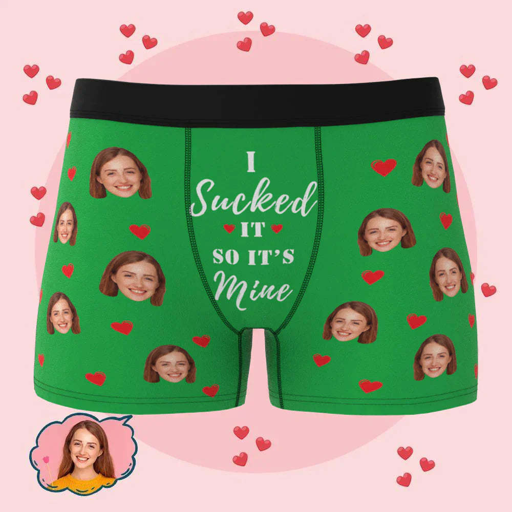 Personalised Funny Face Boxers Custom Photo Underwear Gift For Men-it's Mine