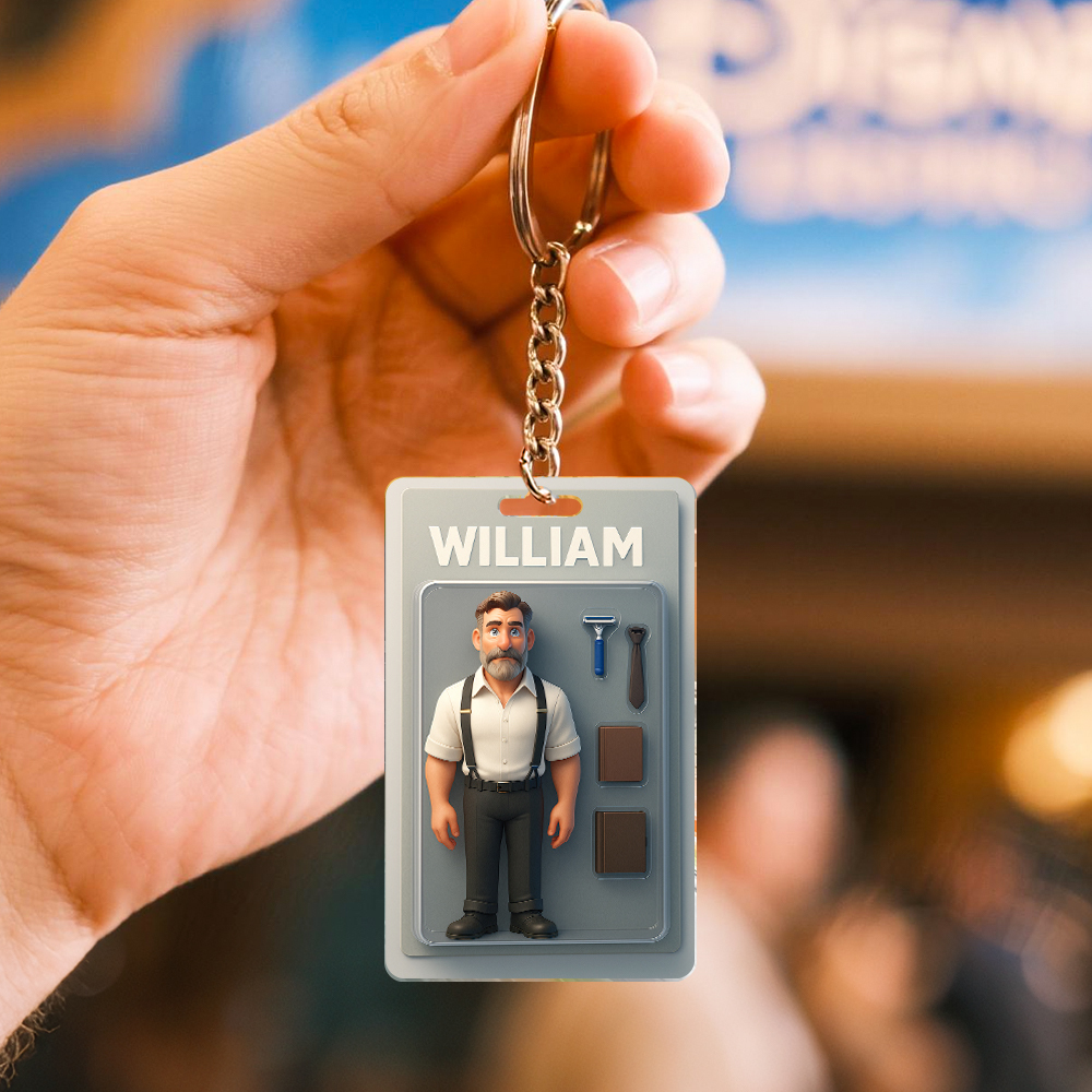 Fully Body Customizable Action Figure Pack Packaging Toy Box Style Art Gift Personalized Acrylic Keychain Gift for Him