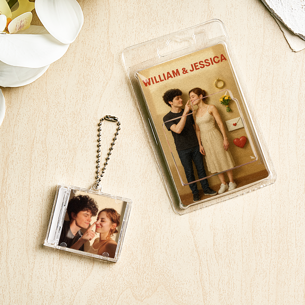 Personalized Toy Box Style Art Gift NFC Keychain Custom Mini Album CD Keychain with Packaging Gift for Music Lover