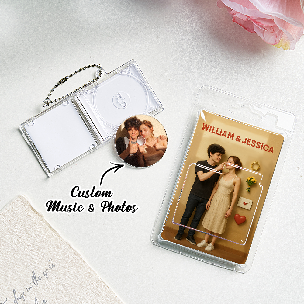 Personalized NFC Keychain Custom Mini Album CD Keychain with Packaging