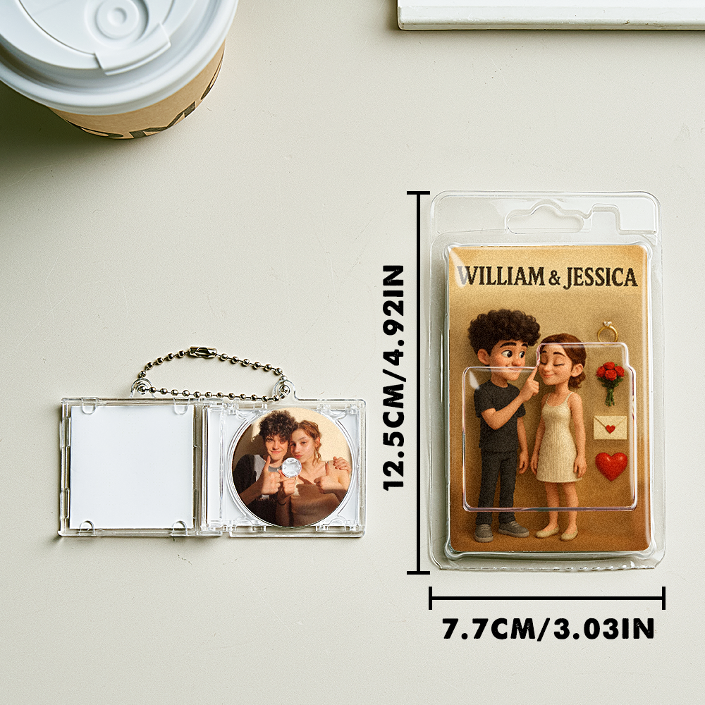 Personalized Toy Box Style Art Gift NFC Keychain Custom Mini Album CD Keychain with Packaging Gift for Music Lover
