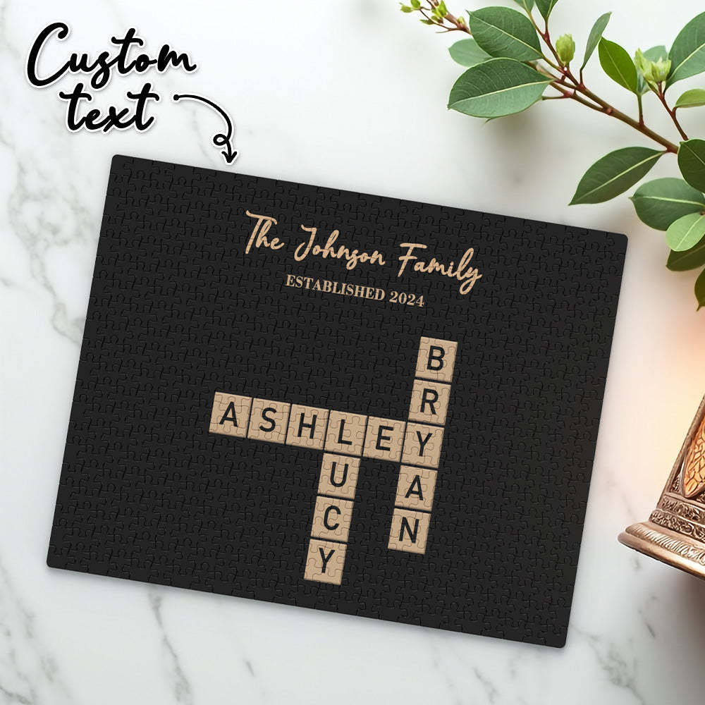 Custom Word Puzzle Photo Building Blocks Customizable Word Connect Brick Puzzle - Bestchristmasgifts