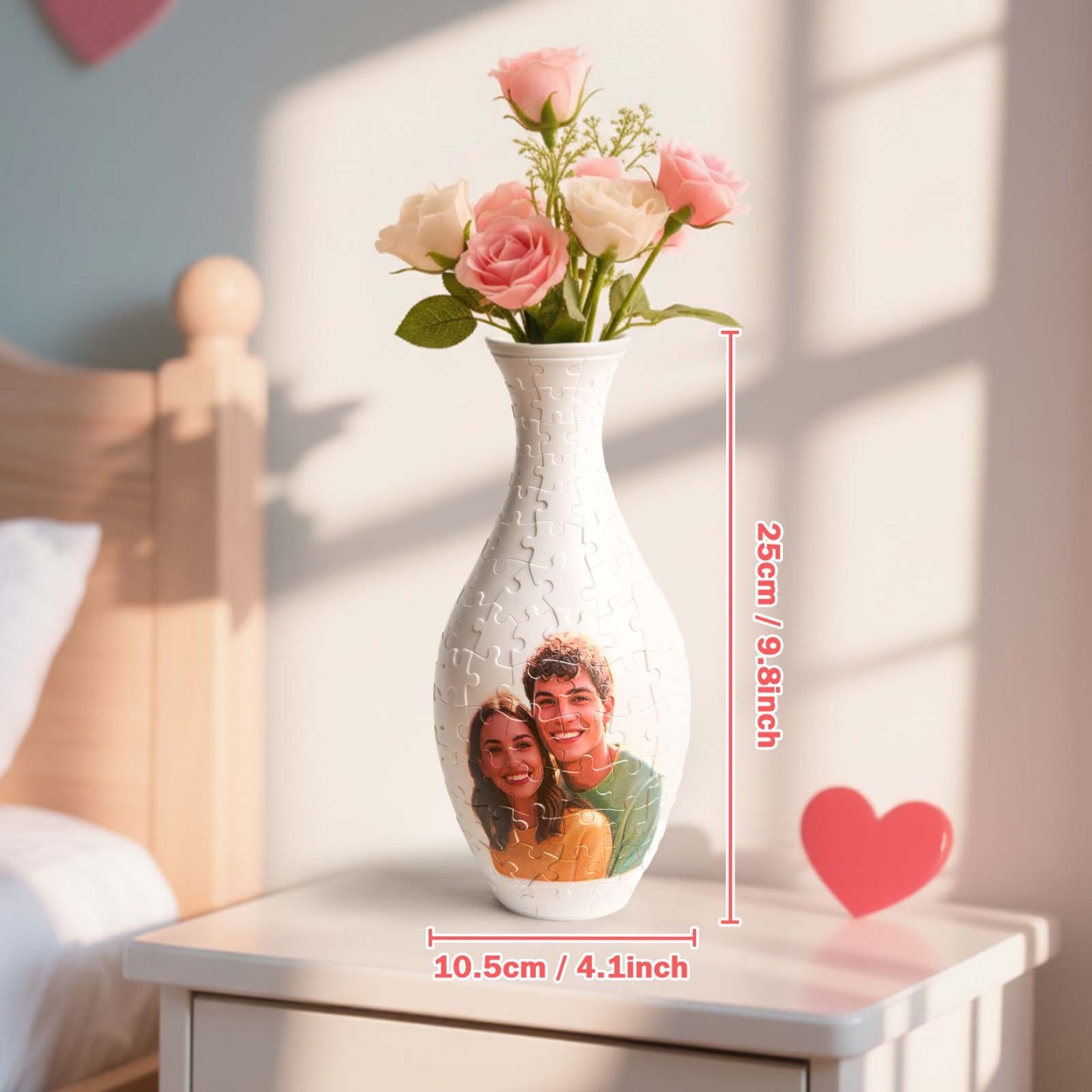 Custom Photo 3D Puzzle Planter Vase for Home Decoration 160 Pieces DIY Flower Vase Perfect Housewarming Gift