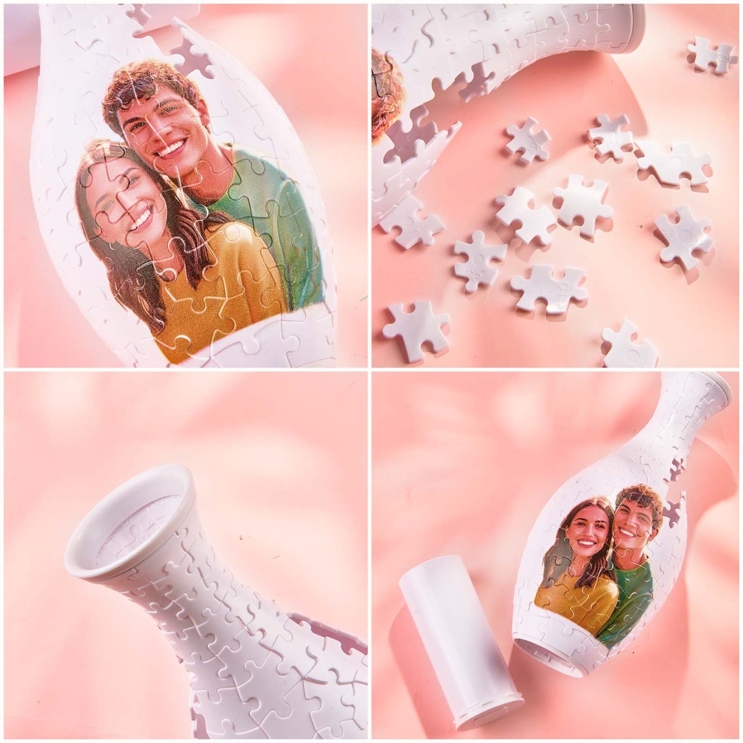 Custom Photo 3D Puzzle Planter Vase for Home Decoration 160 Pieces DIY Flower Vase Perfect Housewarming Gift