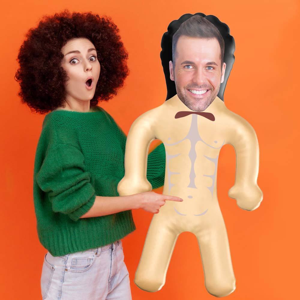 Personalized Groom Blow Up Dolls Funny Inflatable Man Printed Face Bachelorette Party Gift for Bride - Giftlab