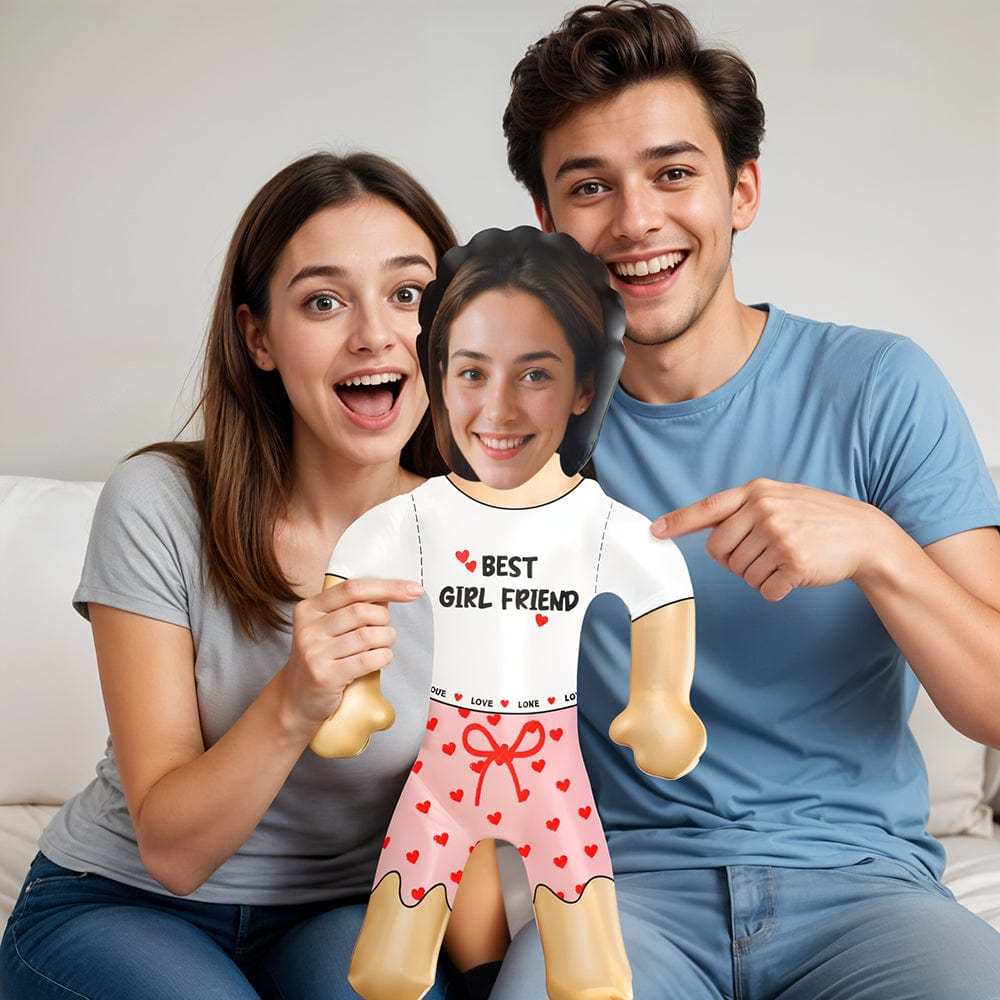 Custom Blow Up Doll Personalized Your Face & Text Air Minime Doll For Couple - Giftlab