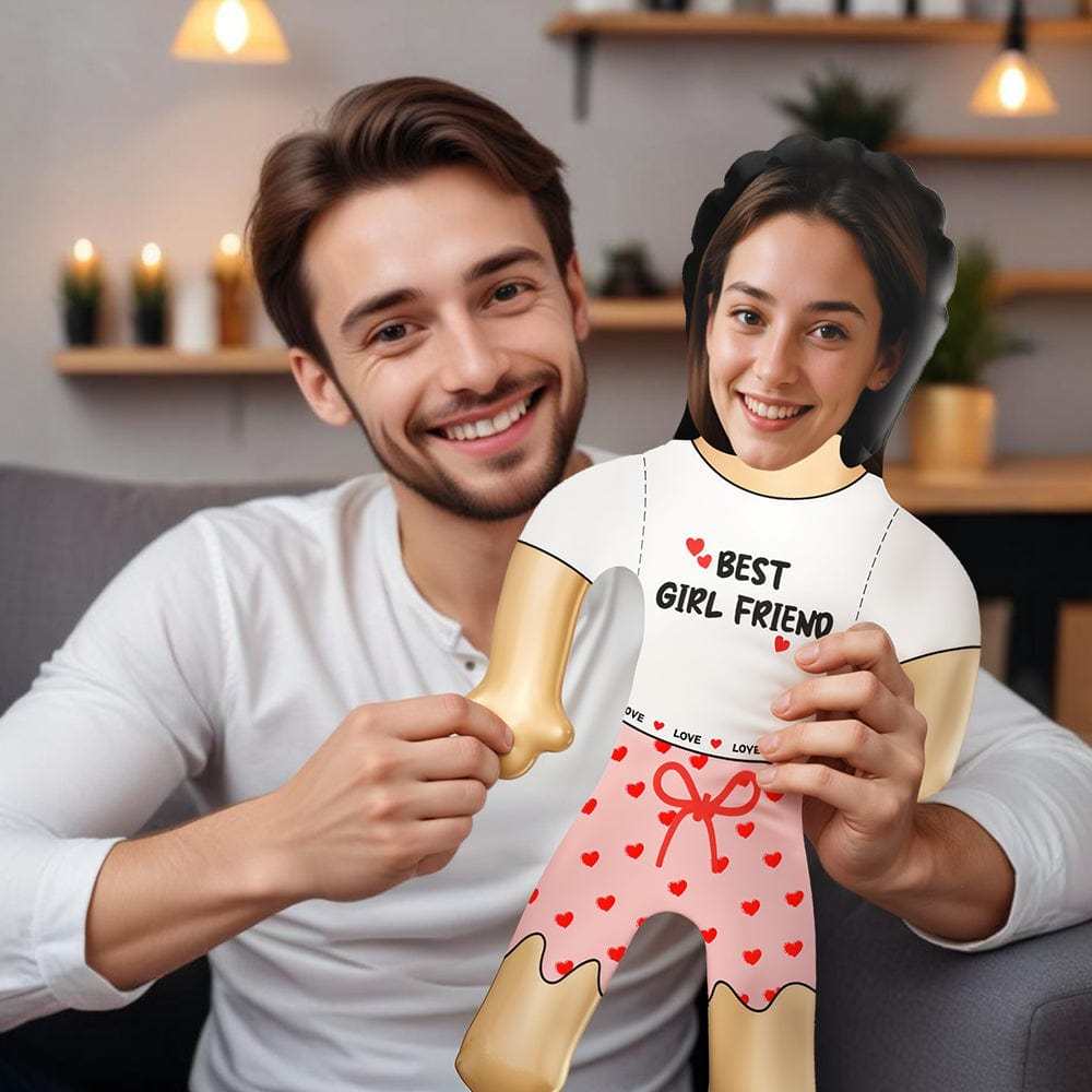 Custom Blow Up Doll Personalized Your Face & Text Air Minime Doll For Couple - Giftlab