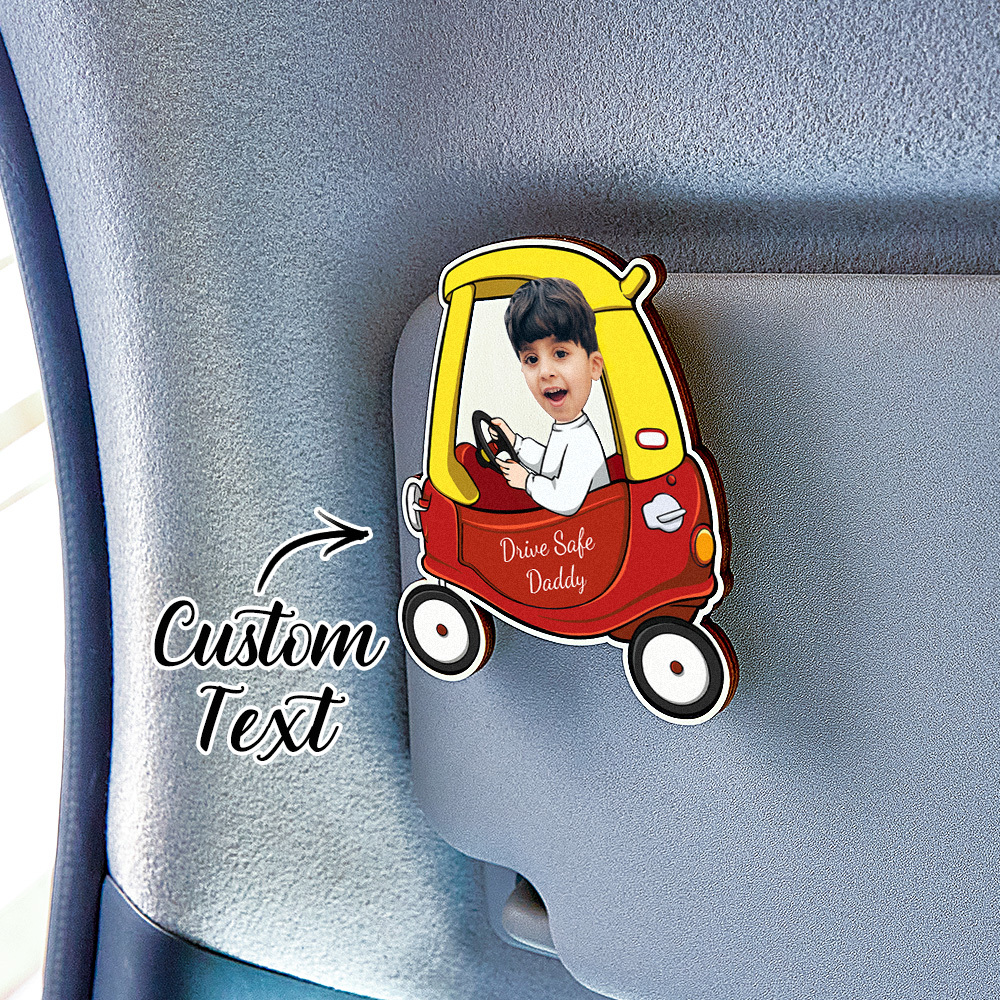 Personalized Drive Safe Daddy Car Visor Clip Custom Wooden Car Visor Clip Best Gifts for Him Father's Day Gift