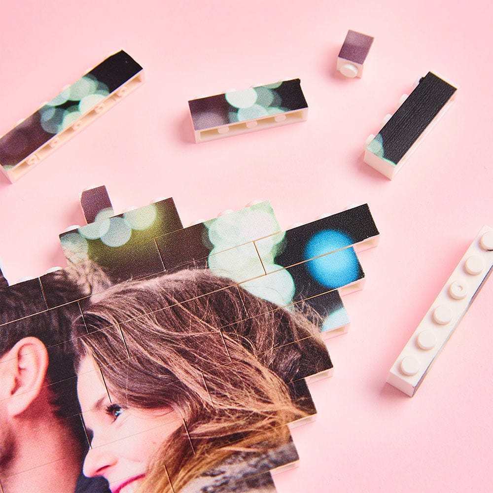Custom Spotify Code Building Brick Personalized Photo Block Heart Shape - Giftlab