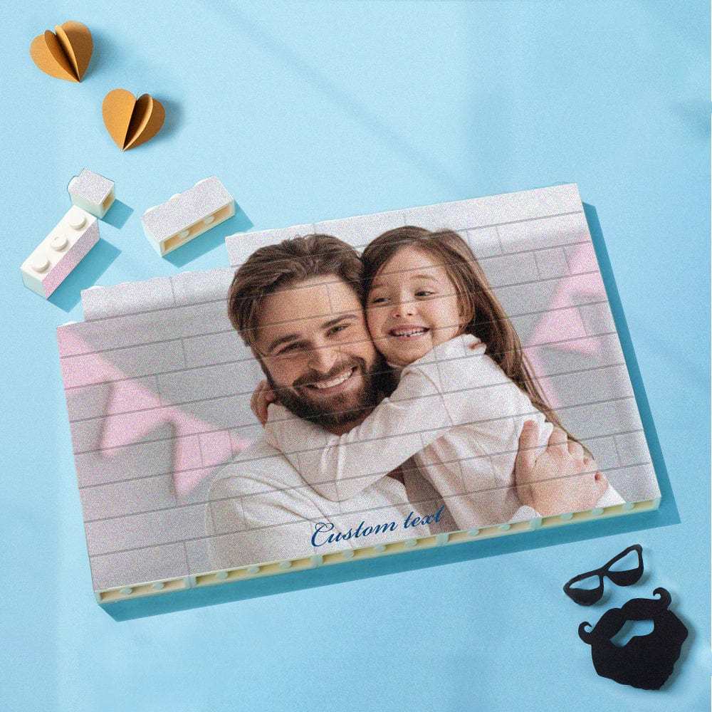 Custom Building Brick Photo Block Personalised Brick Puzzles Gift for Family - Giftlab