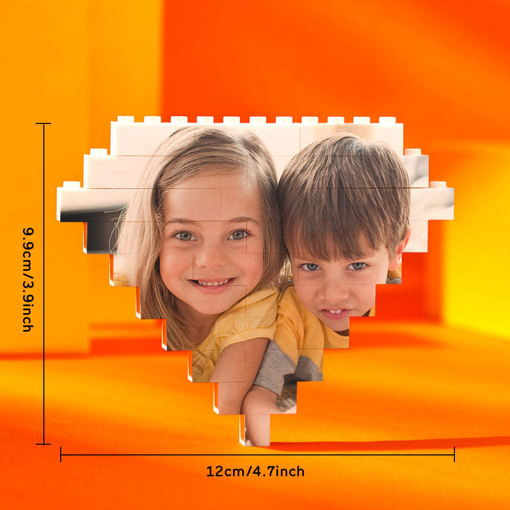 Custom Building Block Puzzle Personalized Photo Brick Diamond Shape - GiftLab