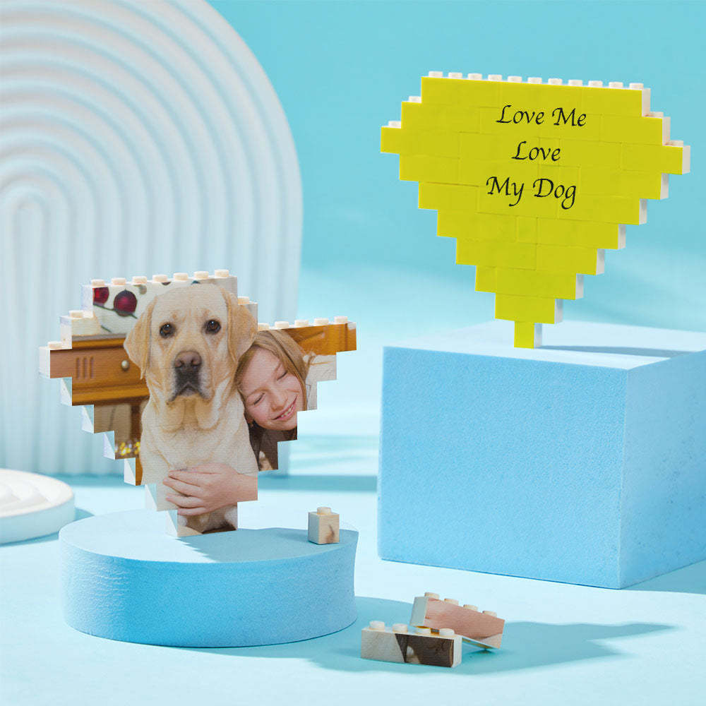 Custom Building Block Puzzle Personalized Photo Brick Diamond Shape - GiftLab