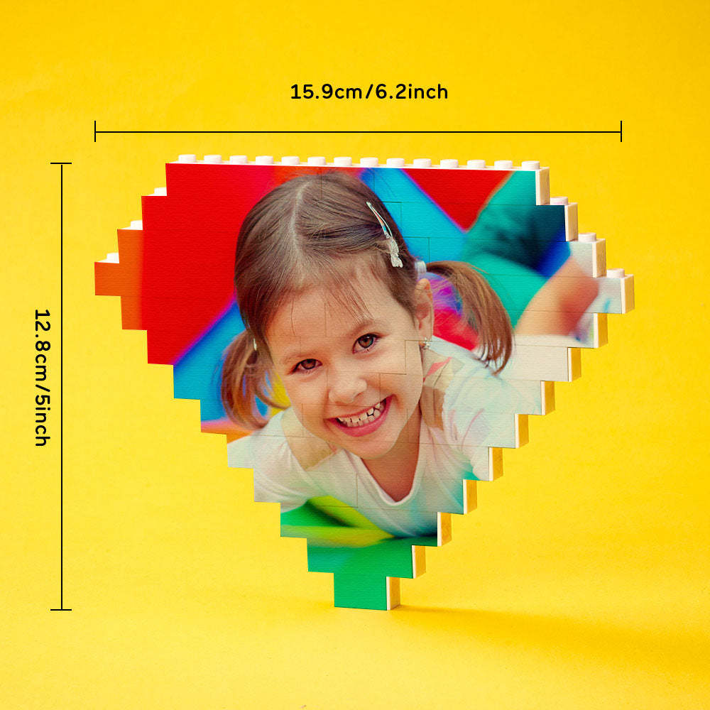 Custom Building Block Puzzle Personalized Photo Brick Diamond Shape - GiftLab