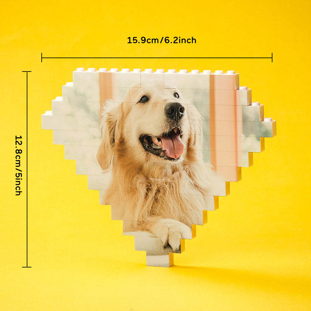 Custom Building Block Puzzle Personalized Photo Brick Diamond Shape - GiftLab