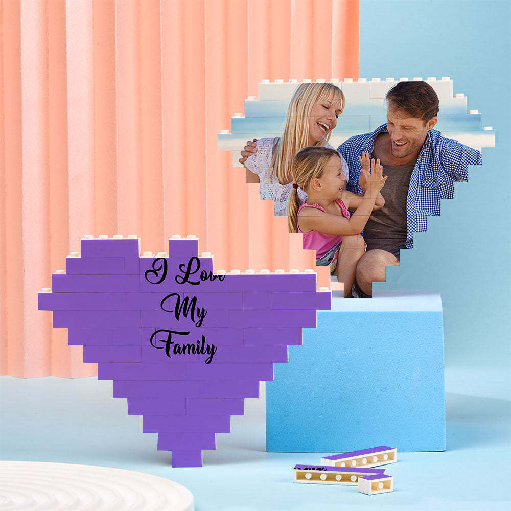Custom Building Block Puzzle Personalized Photo Brick Diamond Shape - GiftLab