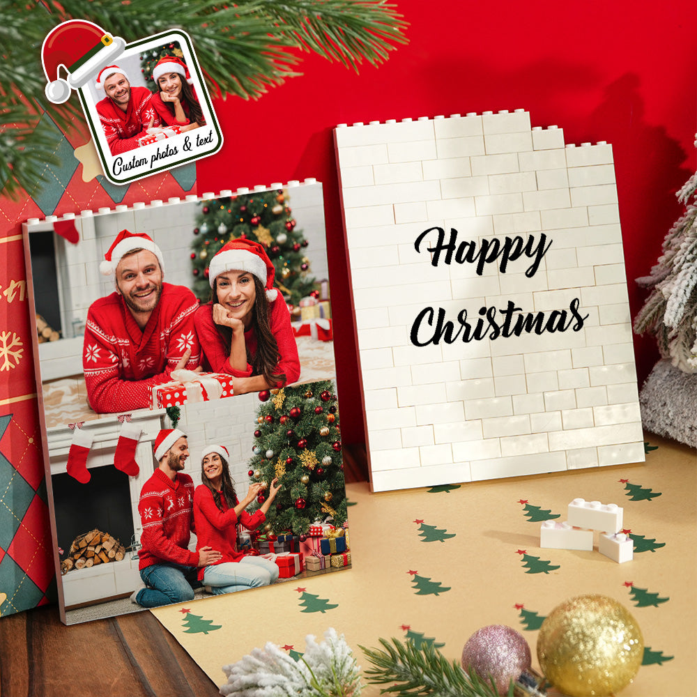 Custom Photo Double-Side Building Block Puzzle Set Personalized Christmas Gift Unique Family Keepsake Fun DIY Memory Blocks - Bestchristmasgifts