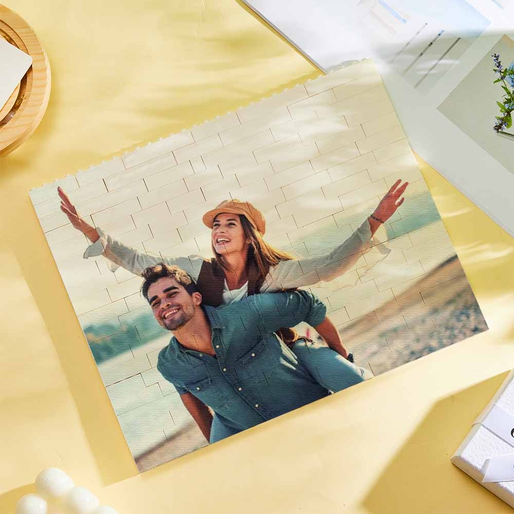 Song Code Personalized Building Brick Photo Block Frame - Giftlab