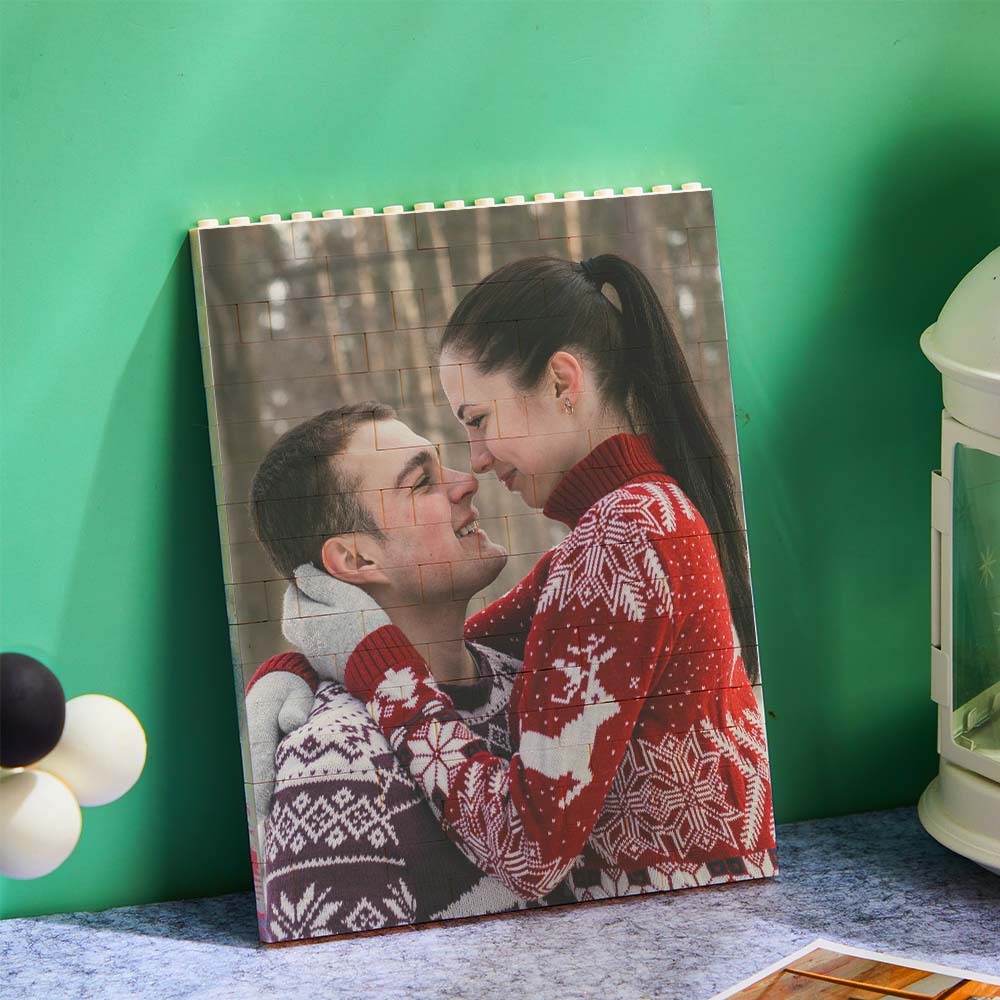Personalized Brick Rectangle Building Photo Block Spotify Code Custom Text Frame Valentine's Day Gifts - Giftlab