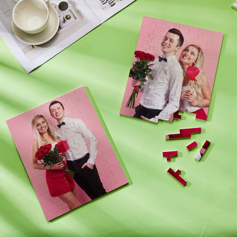 Personalized Brick Rectangle Building Photo Block Spotify Code Custom Text Frame Valentine's Day Gifts - Giftlab