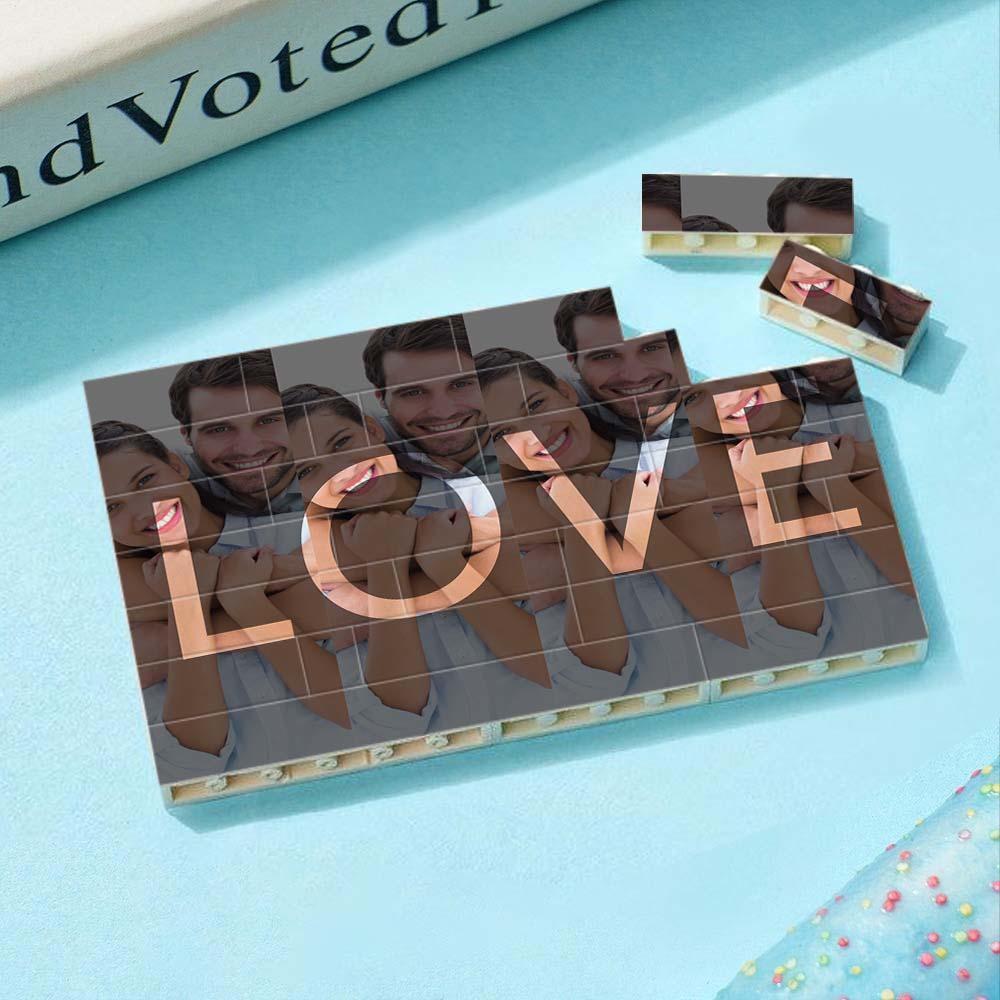 Birthday Gifts Custom Collage Photo Building Blocks Square Shape Building Bricks Gifts for Kid - Giftlab