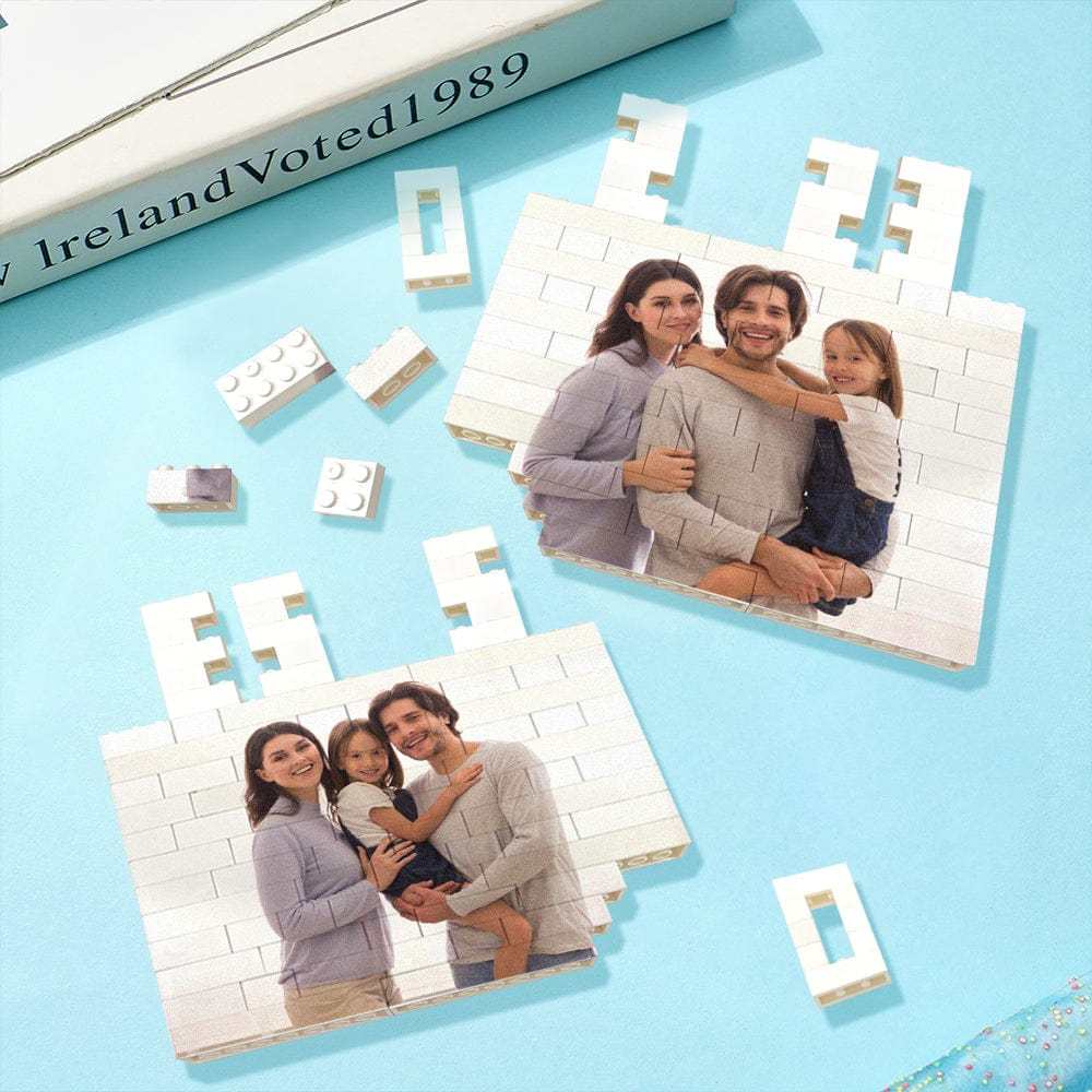 Custom Building Brick Photo Block Personalised Brick Puzzles Unique Gifts for Adults and Kids - Giftlab