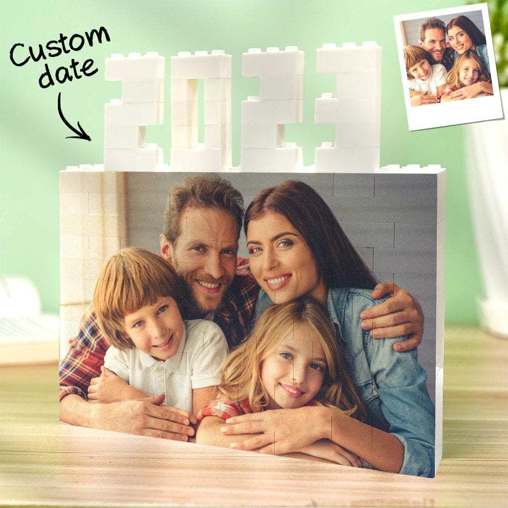 Custom Building Brick Photo Block Personalised Brick Puzzles Unique Gifts for Adults and Kids - Giftlab