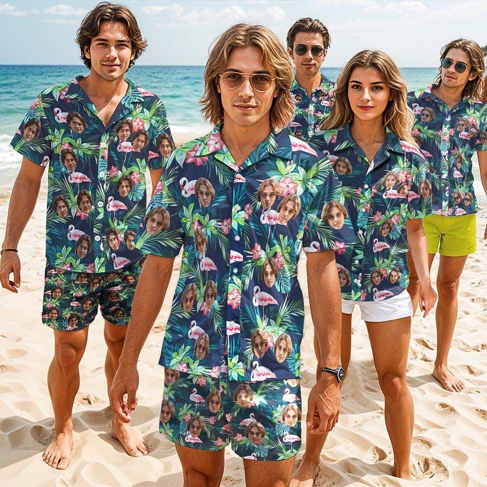 Custom Hawaiian Shirt With Logo Custom Face Hawaiian Shirt Gifts for Beach Party Gifts Multiple Styles for Company - Giftlab
