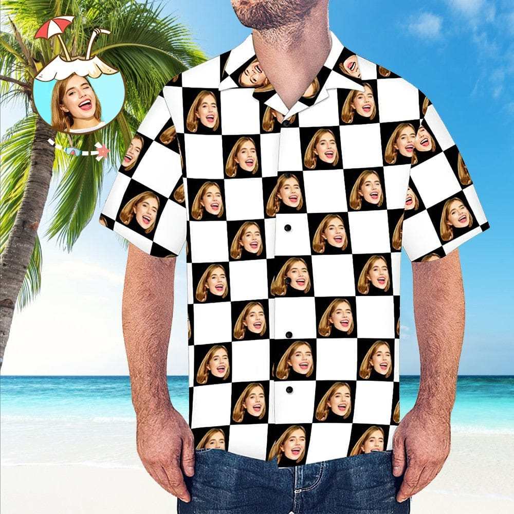 Custom Face Hawaiian Shirts with Face For Men - Giftlab
