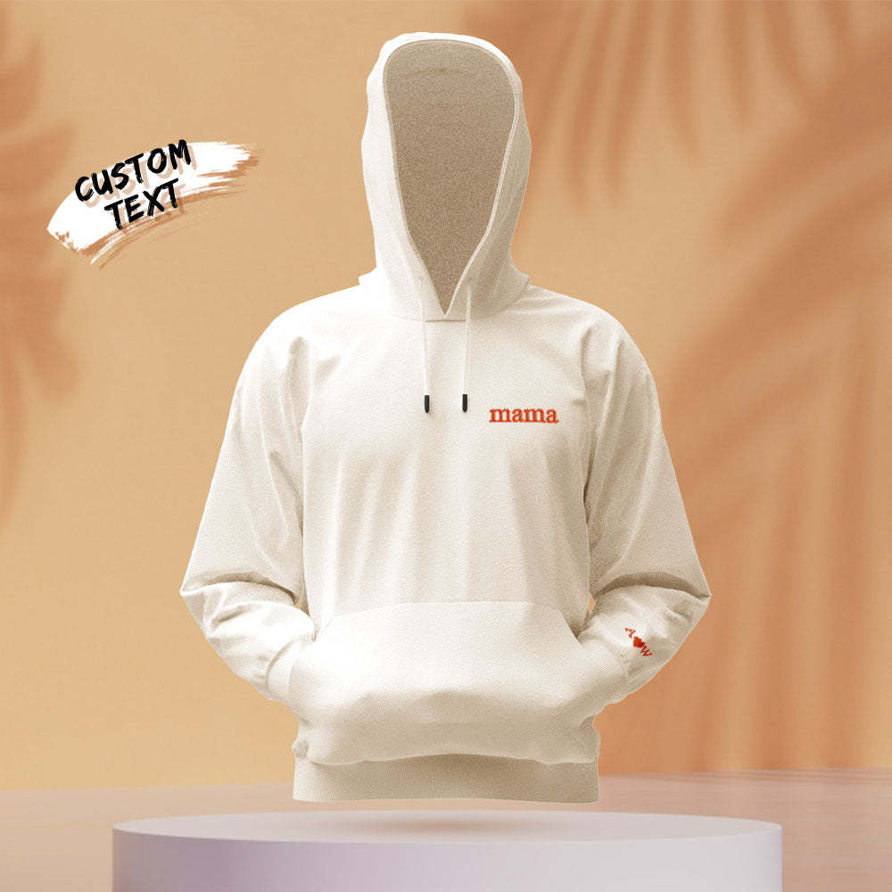 Custom Engraved Hoodie Sweater Color Embroidery Mother's Day Gifts	 - MyFaceBoxerUK
