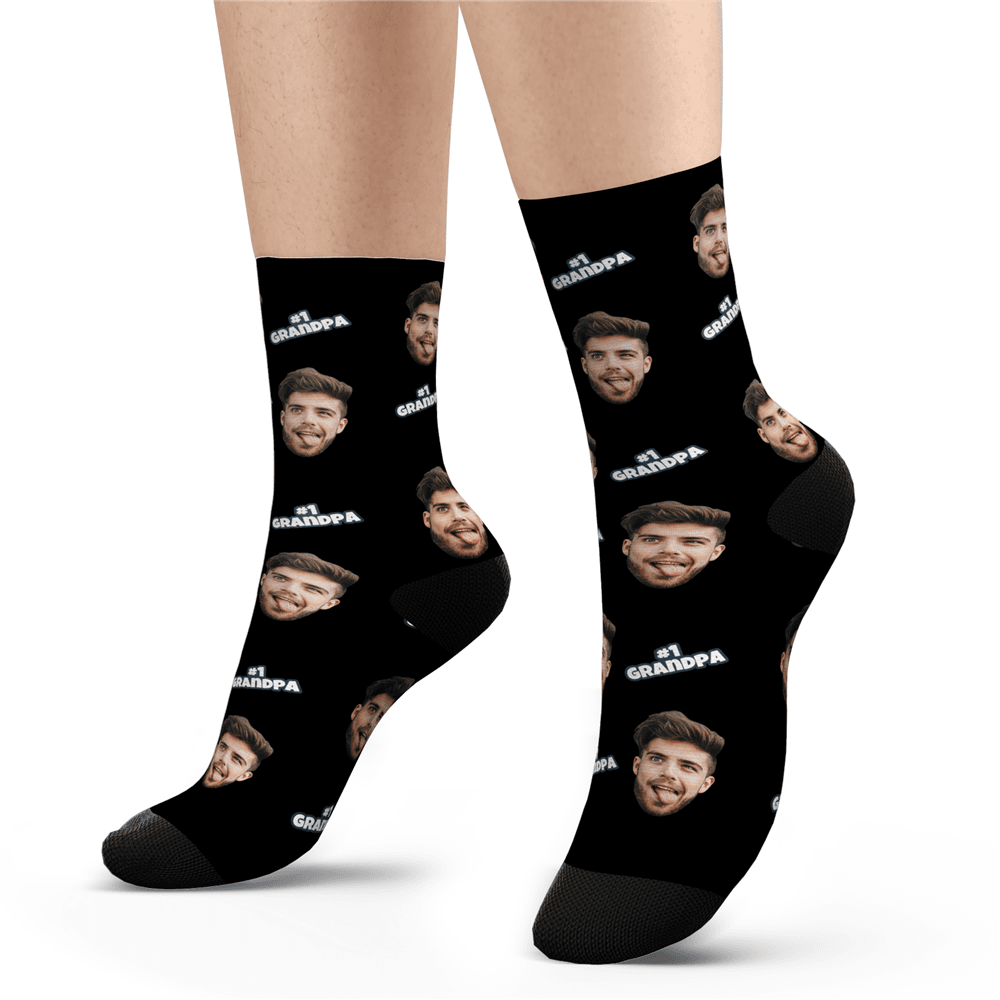 Custom #1 Grandpa Socks - Bestchristmasgifts