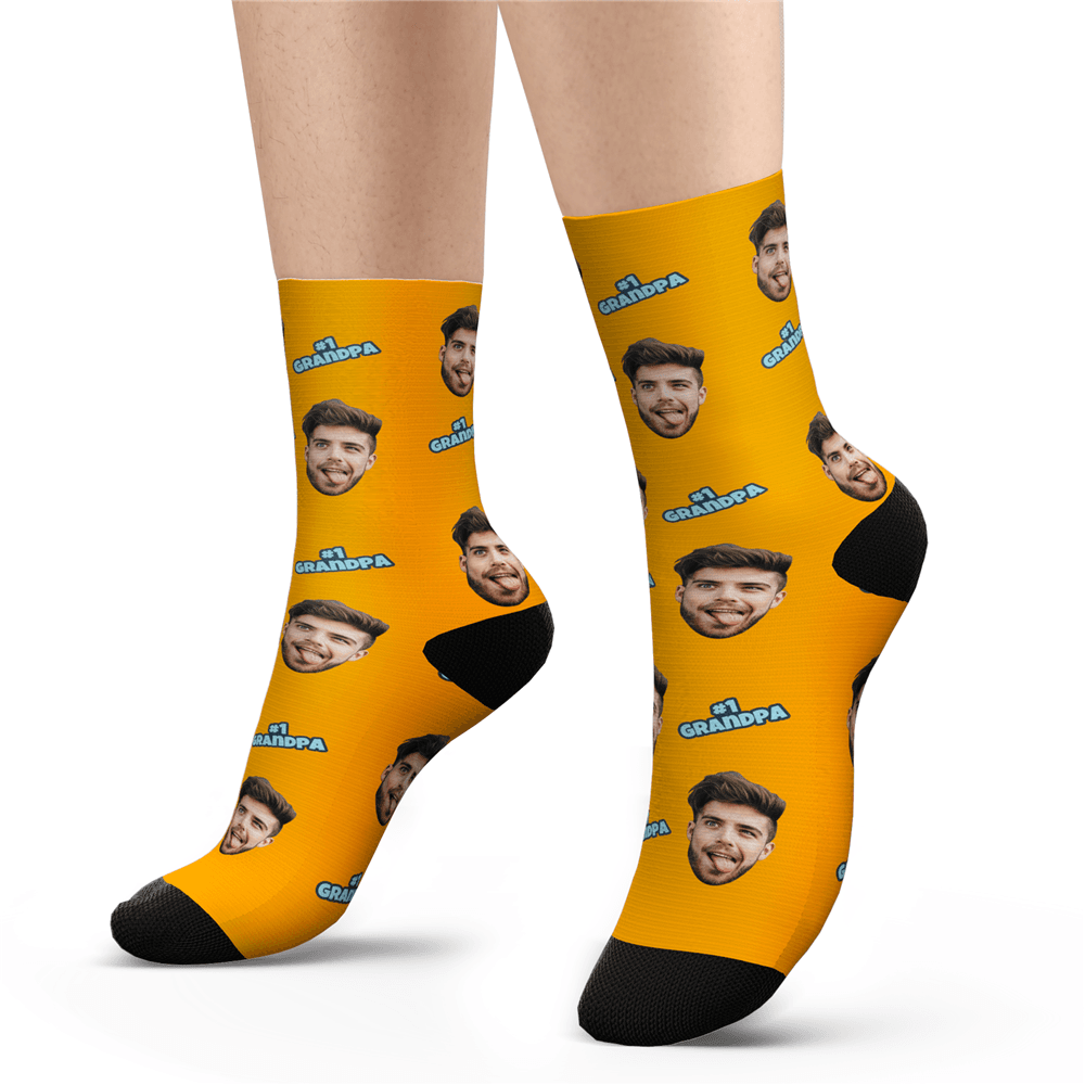 Custom #1 Grandpa Socks - Bestchristmasgifts