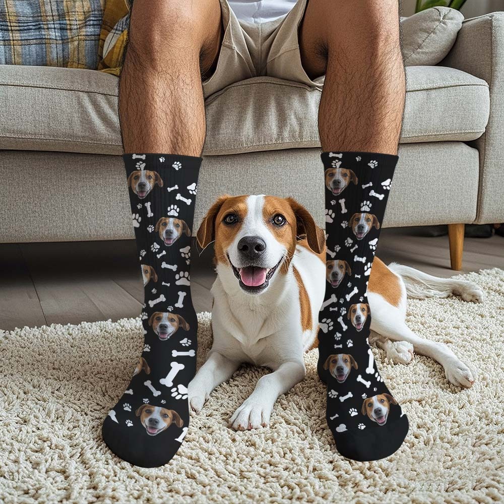 Cusotom Photo Socks Personalized Dog Face Socks Gift