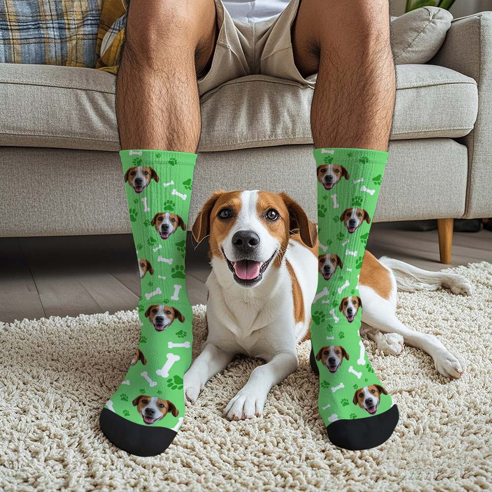 Cusotom Photo Socks Personalized Dog Face Socks Gift