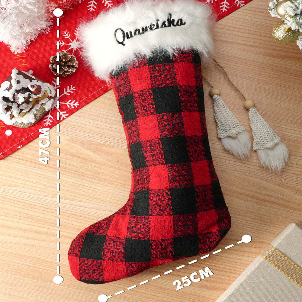 Personalized Christmas Stocking with Name Embroidery Christmas Stocking Gift for Family - Bestchristmasgifts