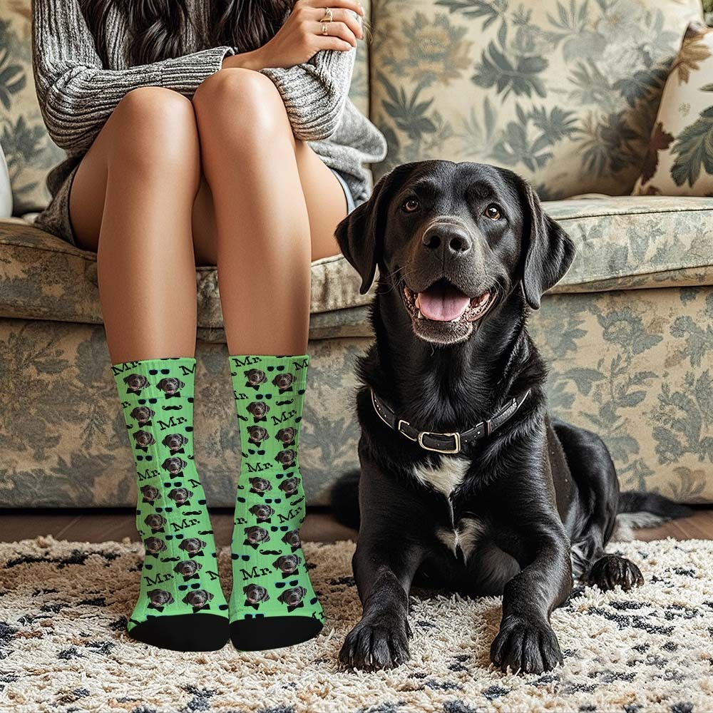 Personalized Face Socks Mr Cute Socks Personalized Photo Custom Design Best Gift Idea - Bestchristmasgifts