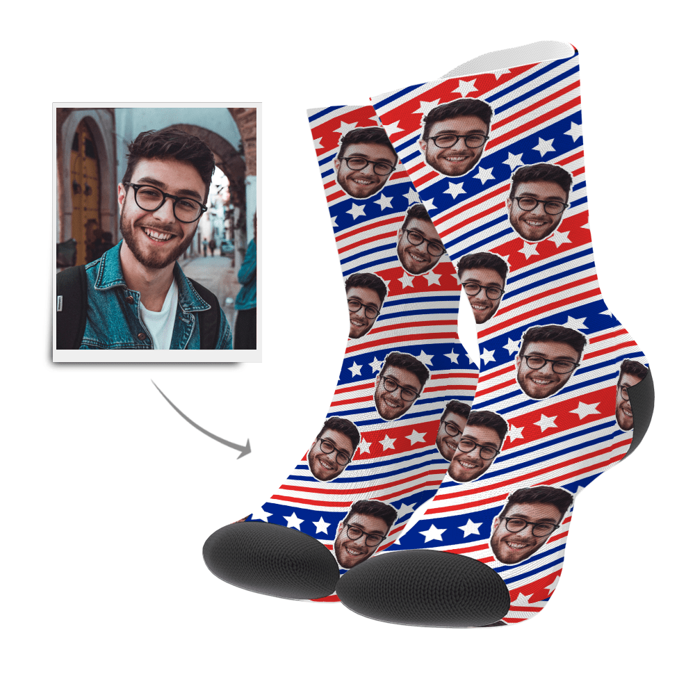 American Flag Gifts Custom Socks Gift July 4th Gifts