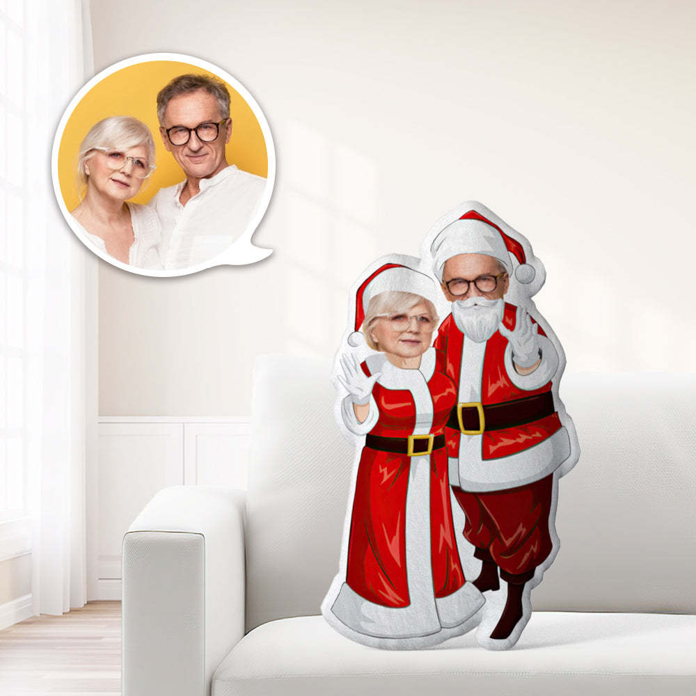 Christmas Gifts Custom MiniMe Pillow Couple Christmas Doll Personalized Couple Pillow Unique Photo Pillow