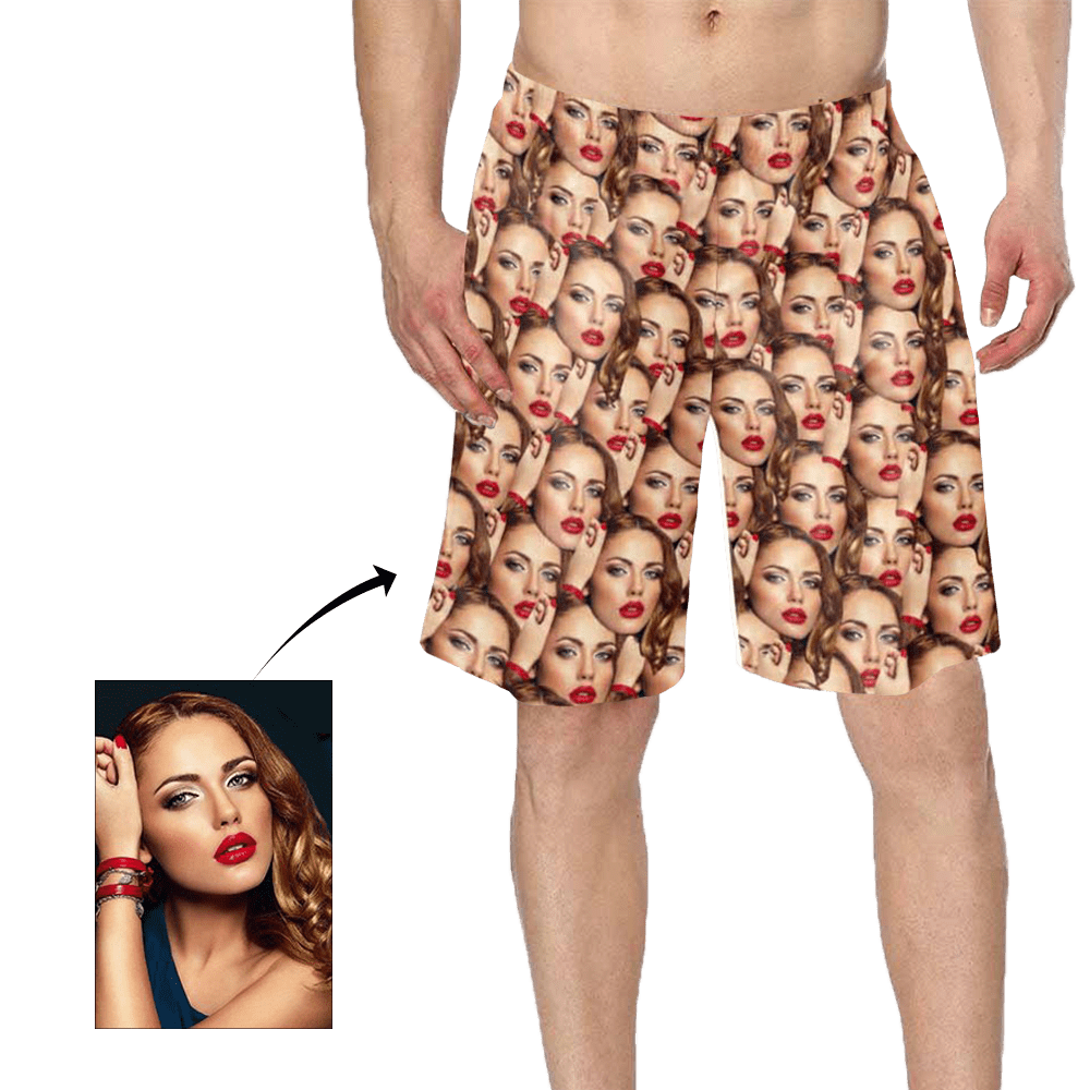 Personalized Swim Cool Swimming Trunks Photo Swim Cool Swimming Trunks Girlfriend Face Gifts - Giftlab