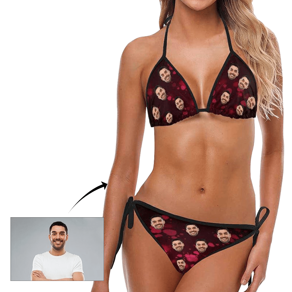 Custom Cute Bikini Personalized Swimwear Photo Swimsuit Valentine's Day Gifts For Girlfriend - Giftlab
