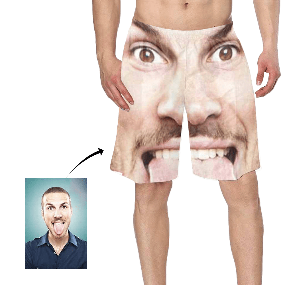 Custom Face Swim Trunk Photo Swim Trunks Summer Gift Anniversary Gifts - Giftlab