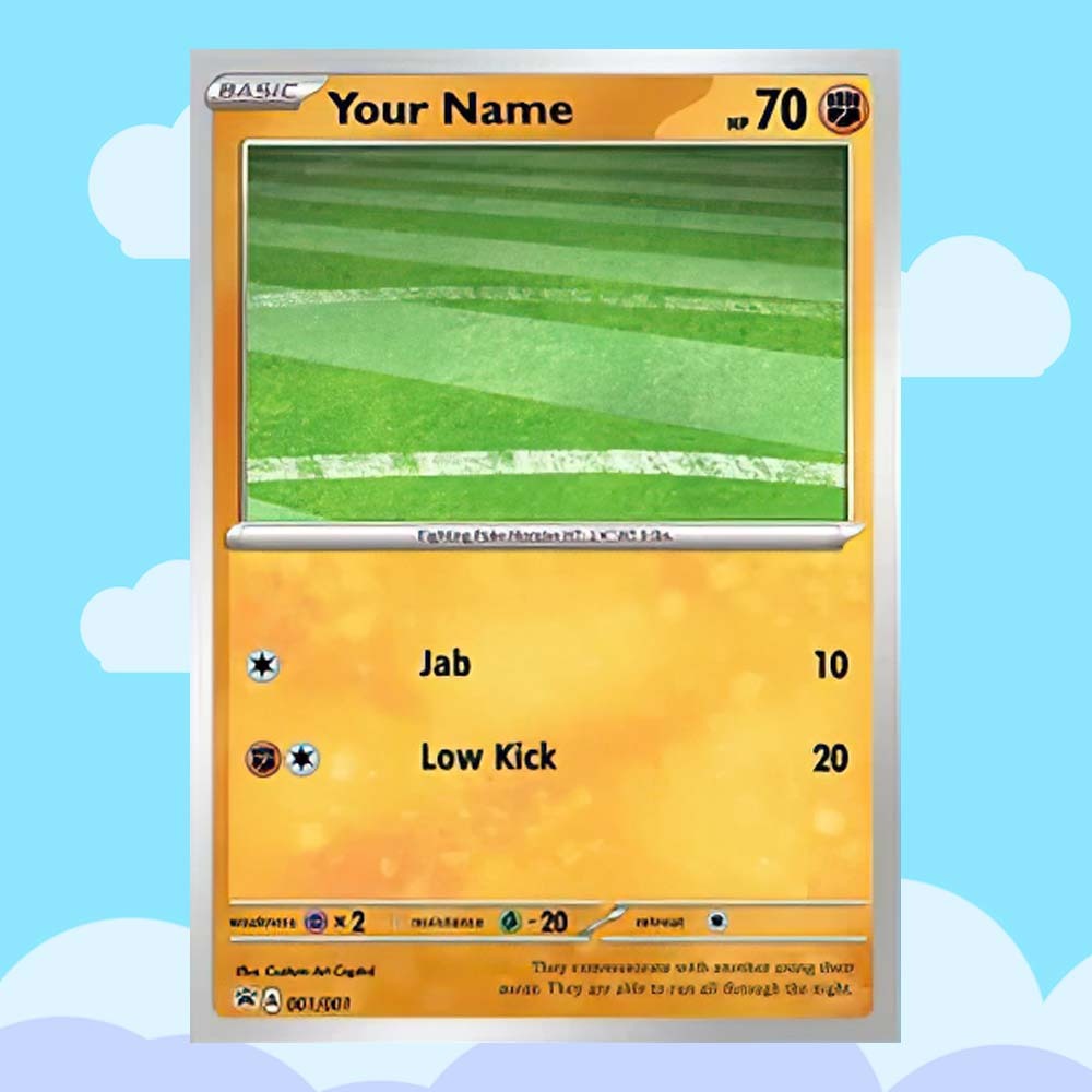 Custom POKE Card Portrait from Photo - Personalized Anime Poster - Fathers Day Gift- Funny Cartoon Card