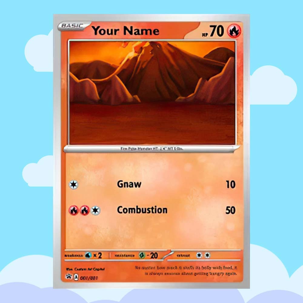 Custom POKE Card Portrait from Photo - Personalized Anime Poster - Fathers Day Gift- Funny Cartoon Card