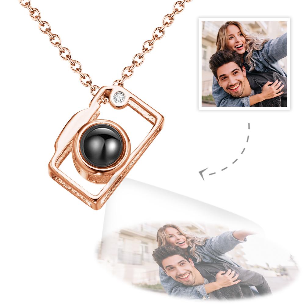 Custom Photo Necklace Projection Creative Camera Shape Gifts Anniversary Gifts for Her