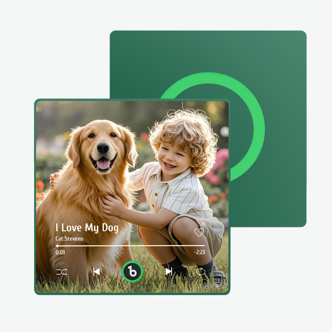 Custom Music And Photo Fridge Magnet Supports Bluetooth Connectivity