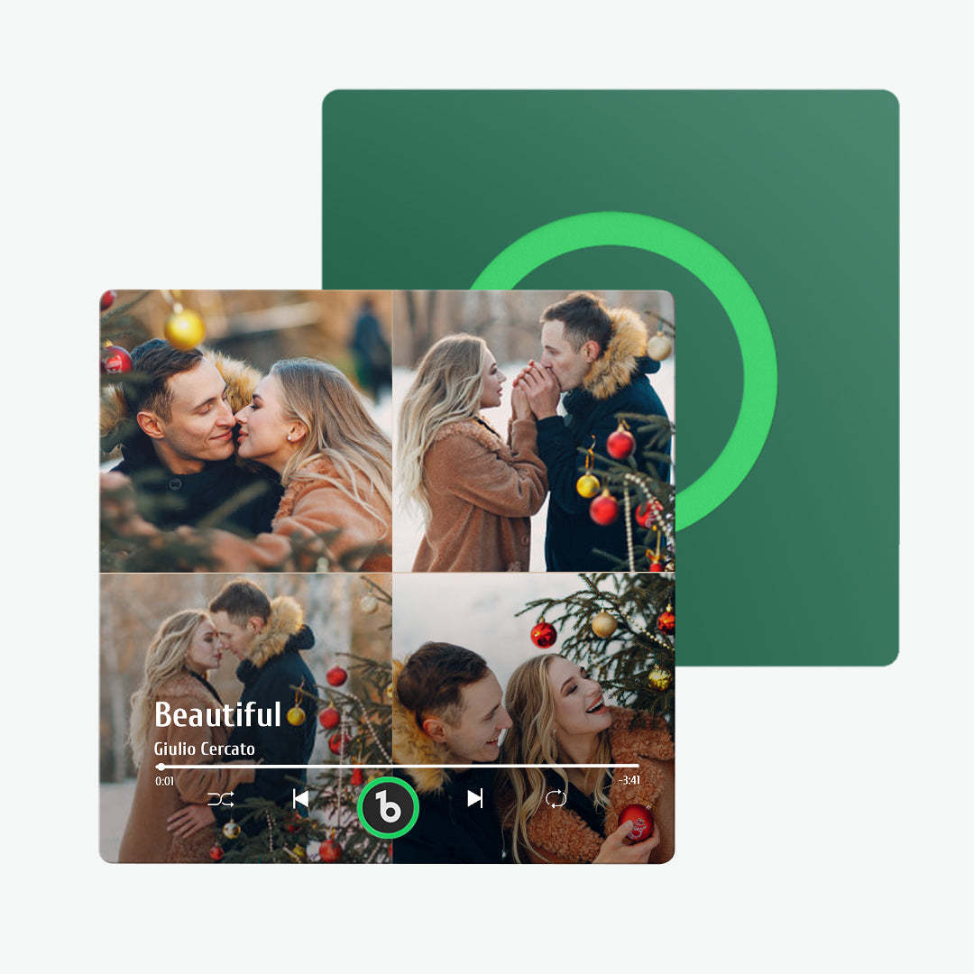 Custom Music Fridge Magnet Colorful Album Fridge Magnet Gifts for Couple 4 Photos - Bestchristmasgifts