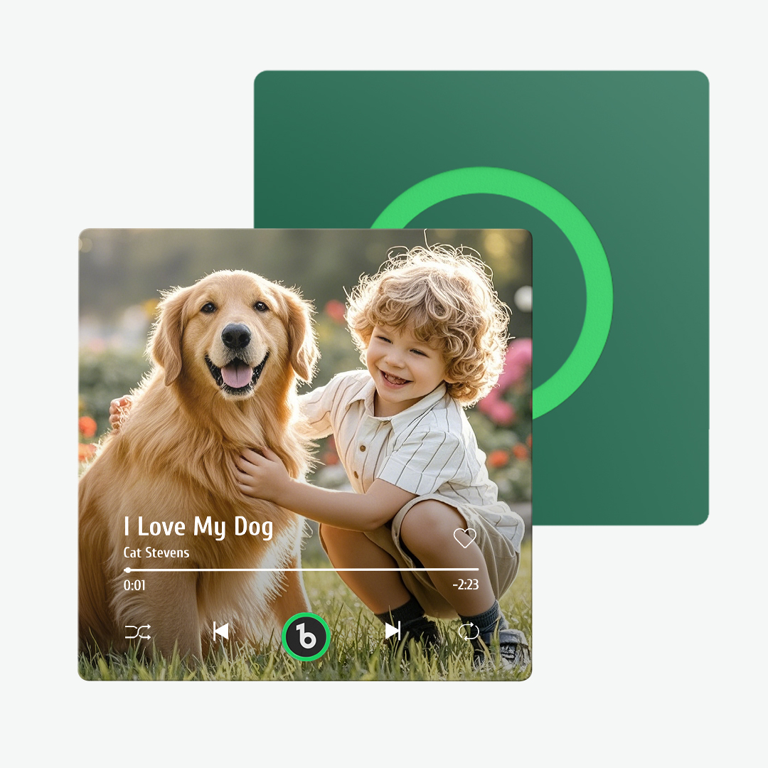 Custom Music And Photo Fridge Magnet Supports Bluetooth Connectivity