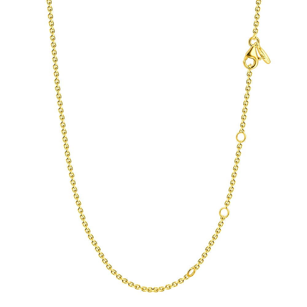 17.7in Gold Rolo Chain Length Adjustable For Men Women
