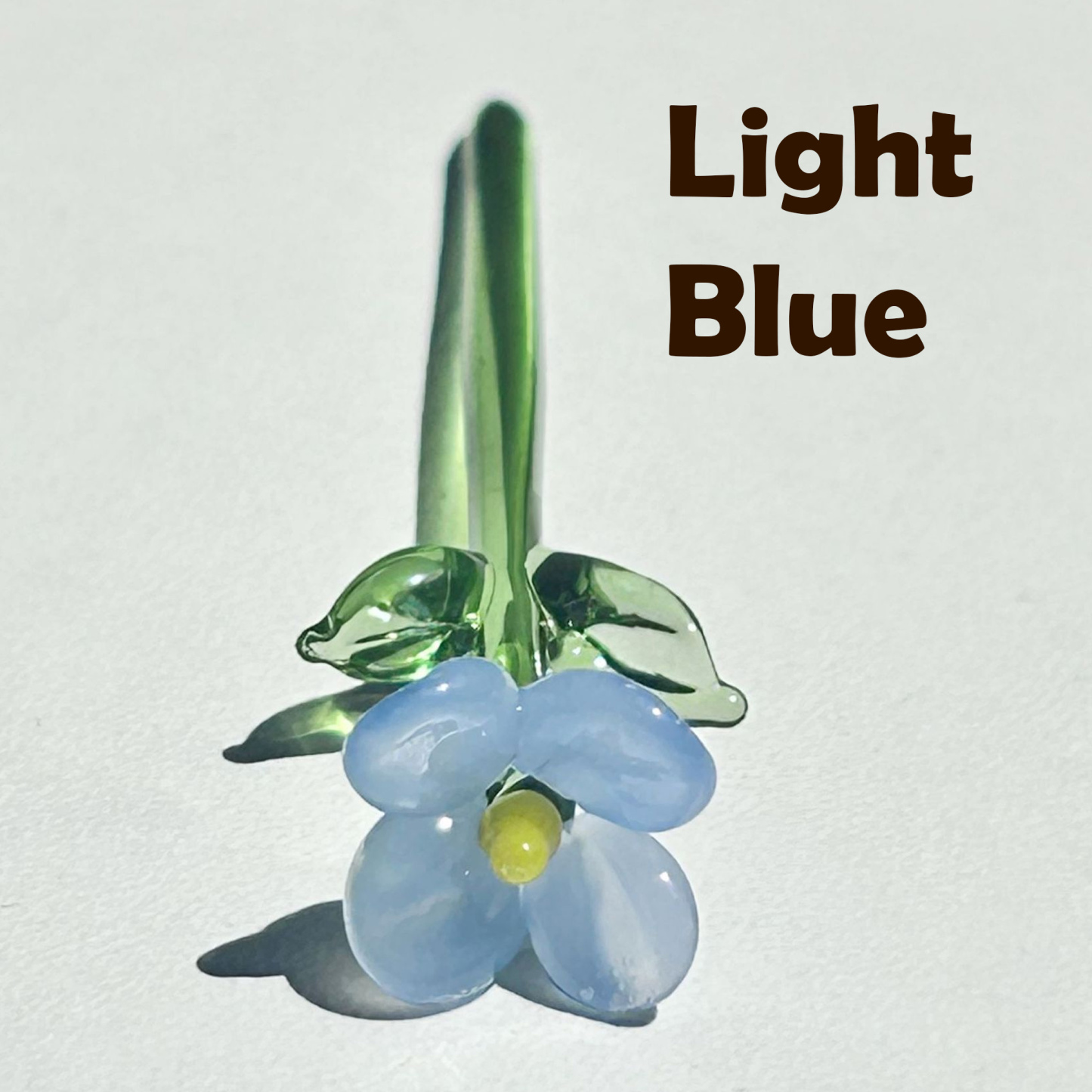 Glass Flower Bouquet - Mini Flower Figurine, Glass Artwork Table Centerpiece, Birth Flower Sculpture, Home Decor Gift for Mom & Friends