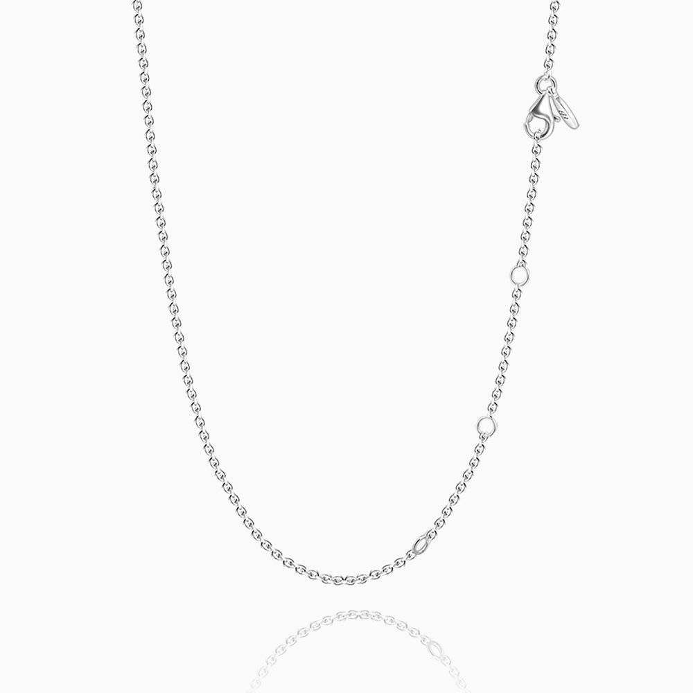 17.7in Rolo Chain Basic Necklace Silver - Length Adjustable