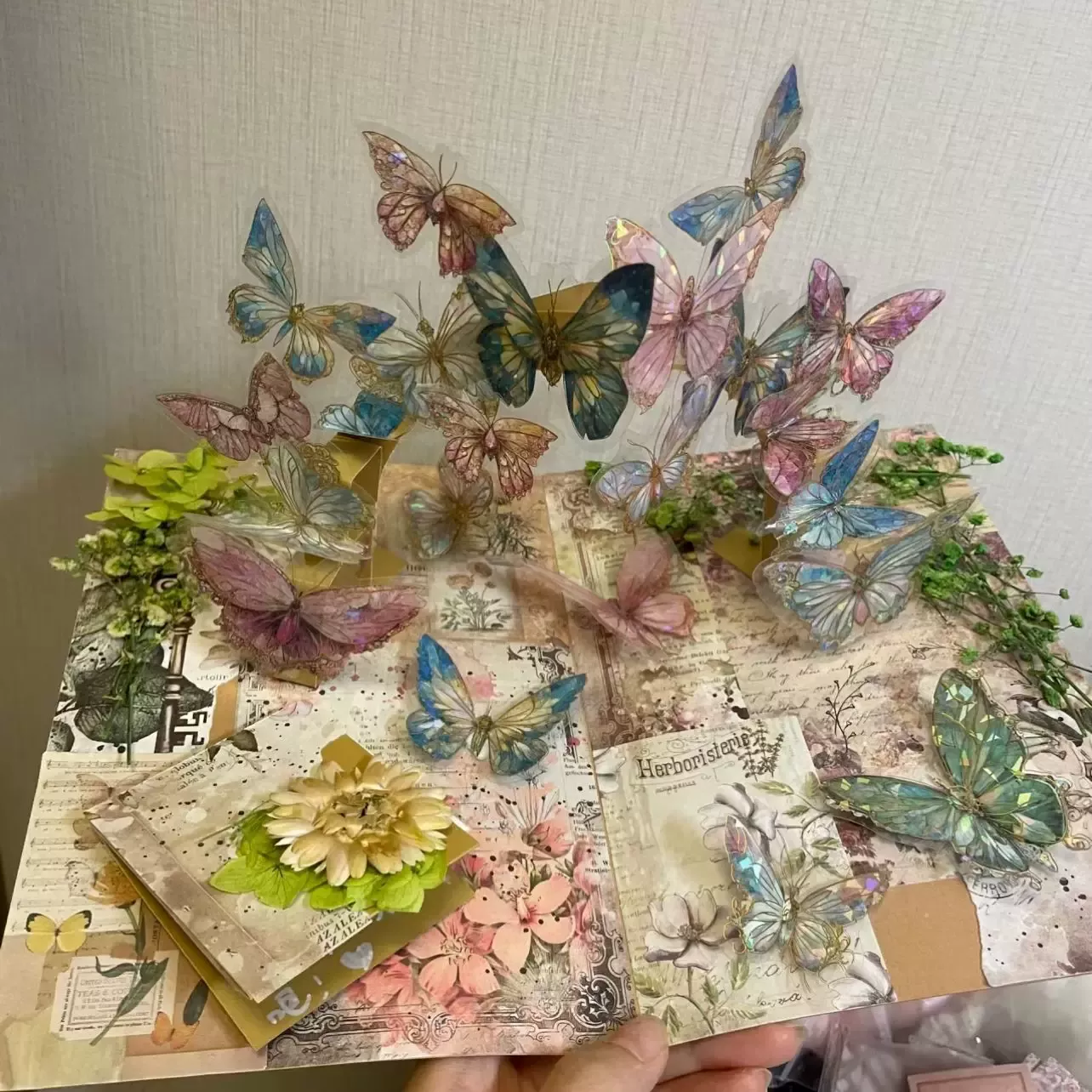 Colorful Butterfly 3D Book DIY Material Package Handmade DIY Gift for Girlfriend - Bestchristmasgifts